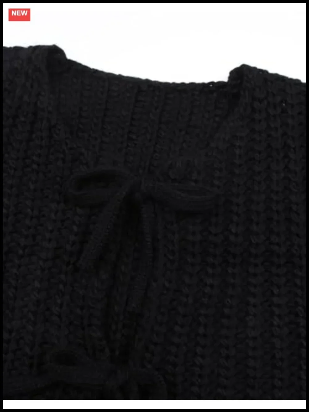 Crochet Knit Sleeveless Cardigan Sweater Vest with Pockets Bows